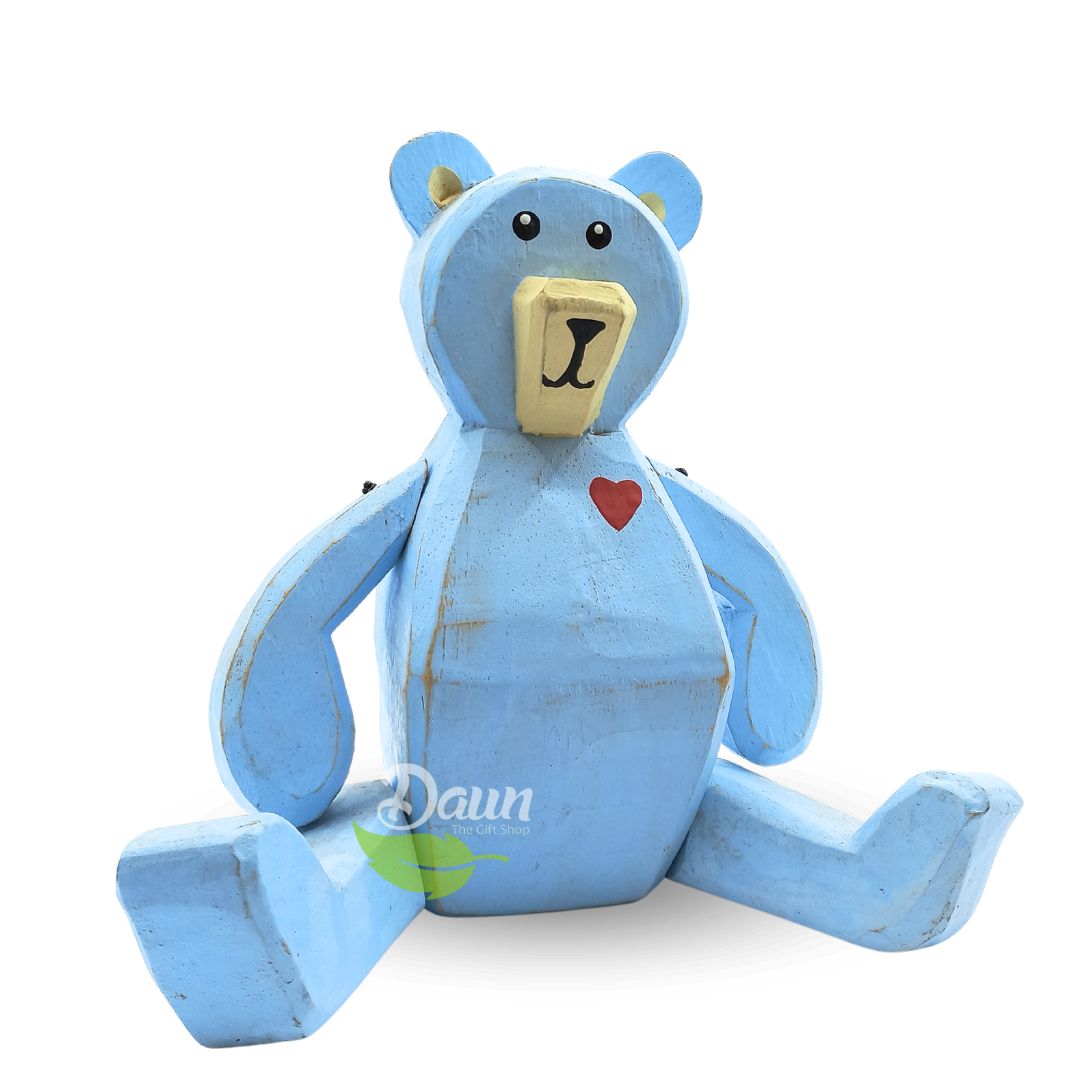 1 Wooden Tedy Bear Puppet Handmade