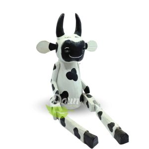 Wooden Cow Puppet Handmade