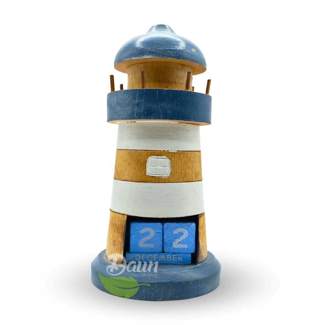 2 Lighthouse Shaped Wooden Calendar Handmade