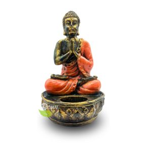 candle holder with buddha statue